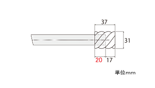 装飾レール【クラストEセット】寸法図