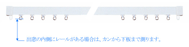 出窓のオーダーカーテンのサイズの測り方