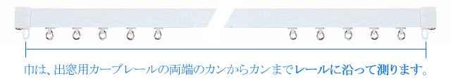 出窓のオーダーカーテンのサイズの測り方