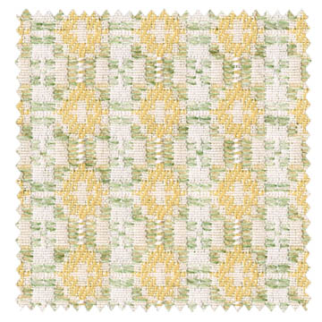 【北欧カントリー】花柄パターンの織柄のドレープカーテン【ES-2041】イエロー&グリーン