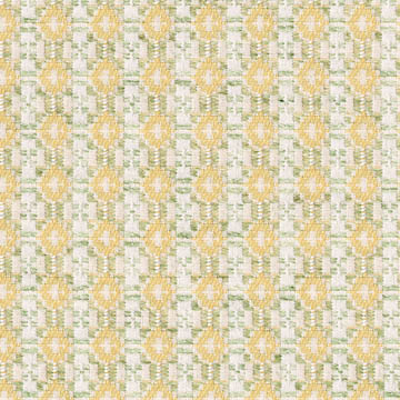 【北欧カントリー】花柄パターンの織柄のドレープカーテン【ES-2041】イエロー＆グリーン