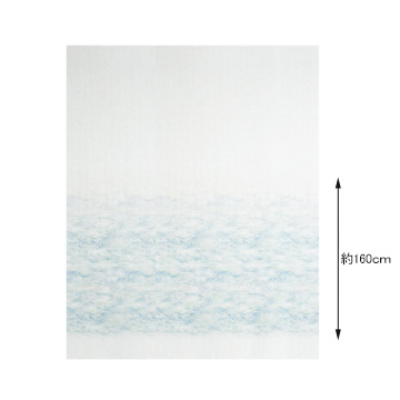 【北欧モダン】水面デザインのレースカーテン＆シェード【ES-3448】ブルー