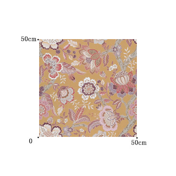 【フレンチシック】オリエンタルな花柄のドレープカーテン＆シェード【HS-1045】ゴールデンイエロー