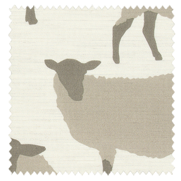 【北欧モダン】牧歌的な羊(ひつじ)柄のドレープカーテン＆シェード【HS-1208】ベージュ