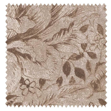 【ブリティッシュ カントリー】クラシカルなワントーンの花柄の遮光カーテン【HS-1376】ブラウン