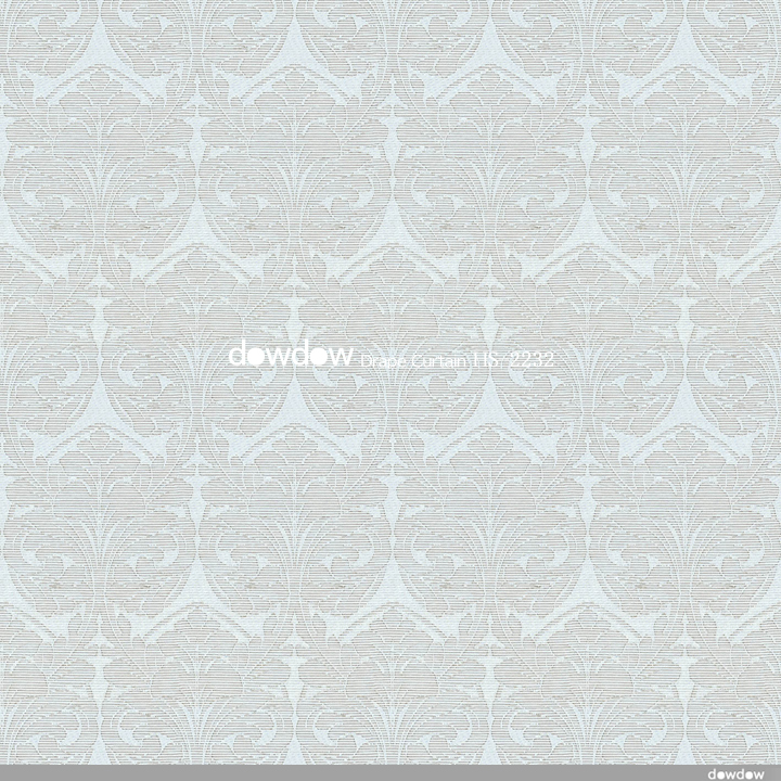 【ゴシック*モダン】伝統的なクラシック柄のドレープカーテン＆シェード【HS-2232】アクアブルー