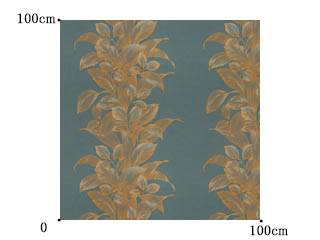 【ゴシック+モダン】銅のような光沢が美しい葉柄のドレープカーテン＆シェード【HS-3144】カッパー