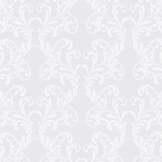 【クラシック モダン】アラベスク柄のオパールプリントのレースカーテン【HS-7603】ホワイト