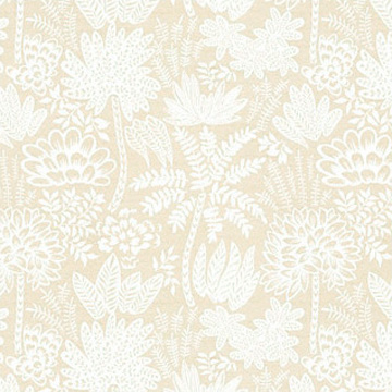 【北欧モダン】フレッシュなハーブ草柄のドレープカーテン【HS-8143】ライトベージュ