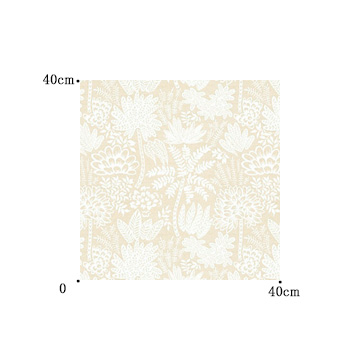 【北欧モダン】フレッシュなハーブ草柄のドレープカーテン【HS-8143】ライトベージュ