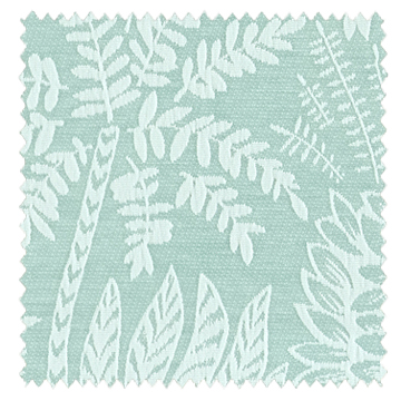 【北欧モダン】フレッシュなハーブ草柄のドレープカーテン【HS-8144】ブルーグリーン