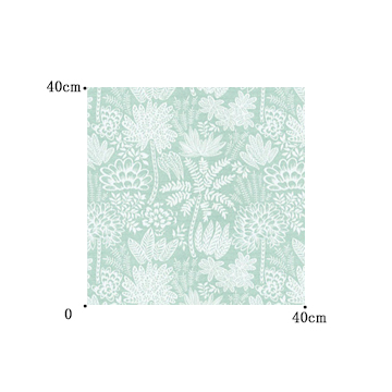 【北欧モダン】フレッシュなハーブ草柄のドレープカーテン【HS-8144】ブルーグリーン