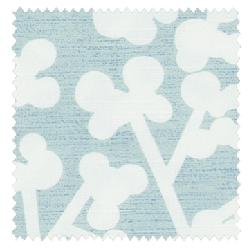 【北欧モダン】まるい雪を付けた木の枝のデザインのドレープカーテン【HS-8146】ブルーグリーン