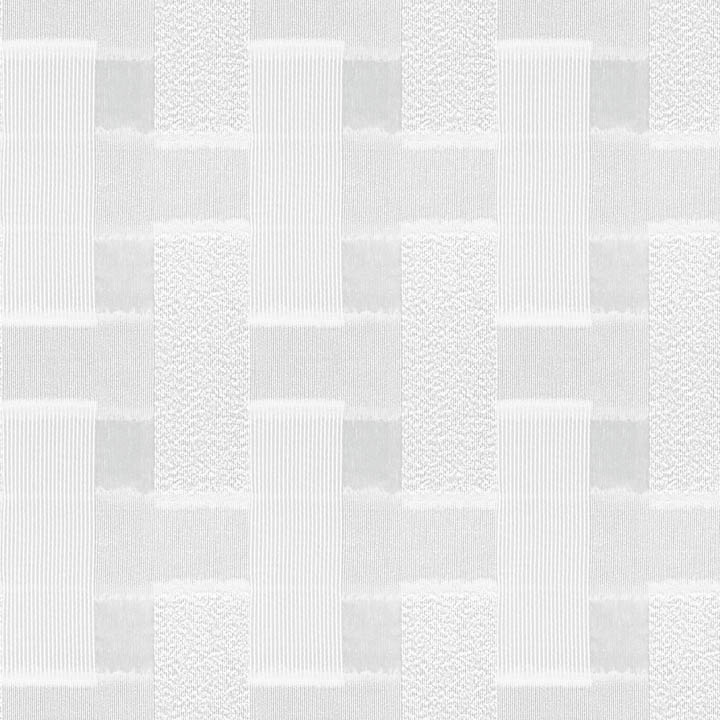 【イタリアン モダン】バックカットの幾何学柄のレースカーテン【HS-8172】ホワイト