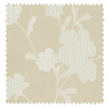 【ナチュラルモダン】ふっくらとした花のシルエット柄のドレープカーテン【HS-8241】カーキ