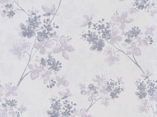 【和モダン】ハナミズキのドレープカーテン＆シェード【HS-8242】紫色