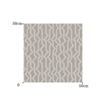 【ミッドセンチュリー】タテに流れる幾何学柄の遮光カーテン【HS-8423】ライトブラウン