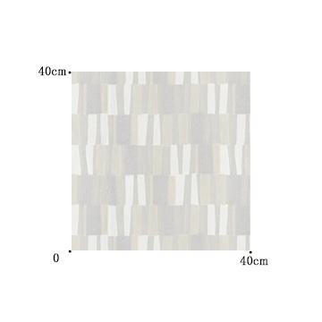 【ミッドセンチュリー】バックカットのランダムな幾何学柄のレースカーテン【HS-8483】グレージュ