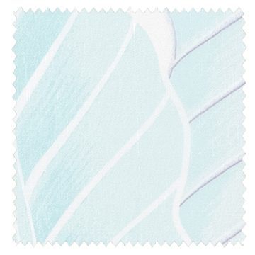 【ミッドセンチュリー】大きな葉デザインのレースカーテン【HS-8501】ライトブルー