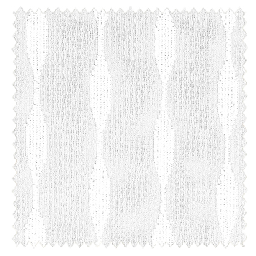 【北欧モダン】シンプルなウェーブ柄のレースカーテン【IS-4415】ホワイト
