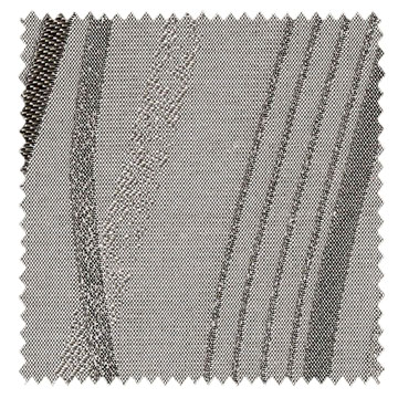 【ミッドセンチュリー】透明感のあるウエーブラインのドレープカーテン【IS-5065】グレー