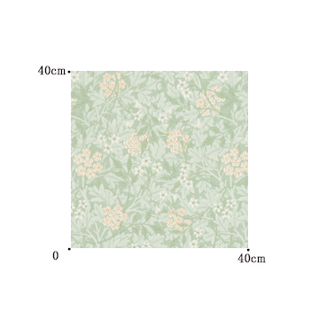 【ウィリアム モリス】ジャスミンのドレープカーテン【IS-5098】グリーン