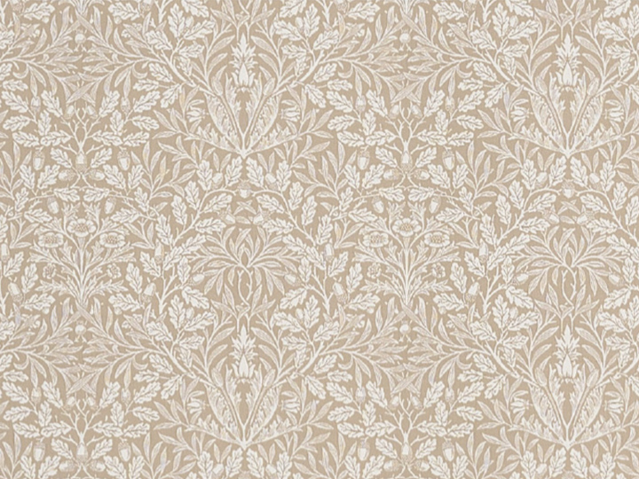 【ウィリアム モリス】エイコーンのドレープカーテン【IS-5107】ライトブラウン