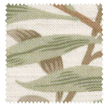 【ウィリアム モリス】ウィロー・バウのドレープカーテン【IS-5111】グリーン＆アイボリー