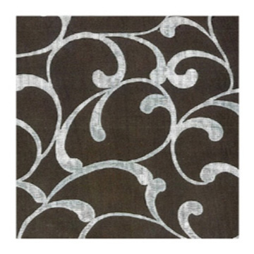 【和モダン】唐草紋様のレースカーテン【IS-5196】亜麻色