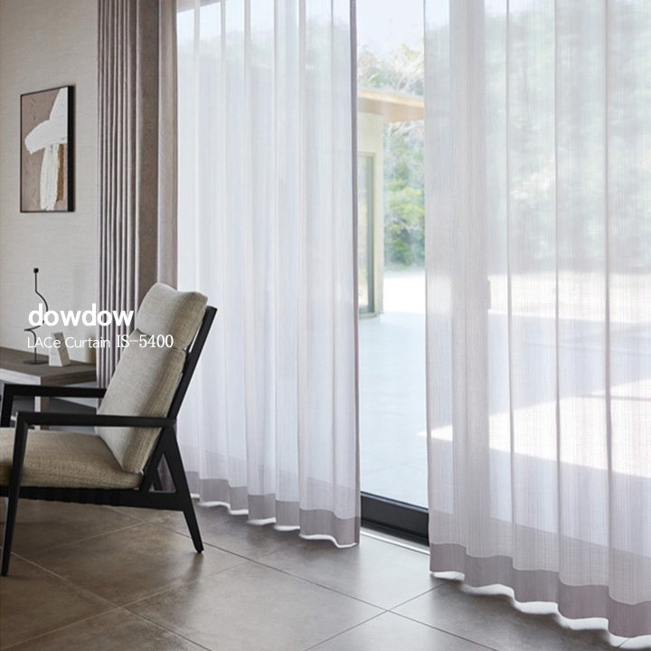 【遮熱＆ミラー】ランダムなストライプ織のレースカーテン【IS-5400】パープル