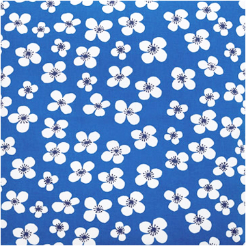 【アルメダールス】キュートな花柄の北欧カーテン【LC-9470 ベラミ】ブルー
