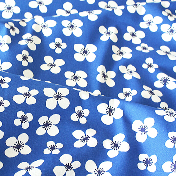 【アルメダールス】キュートな花柄の北欧カーテン【LC-9470 ベラミ】ブルー