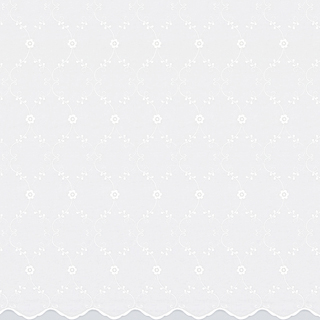 【クラシック モダン】小花のオーナメント柄の刺繍のレースカーテン【LX-8456】ナチュラルホワイト