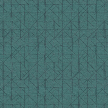 【ミッドセンチュリー】ペンラインの幾何学柄の遮光カーテン＆シェード【LX-9206】ブルーグリーン