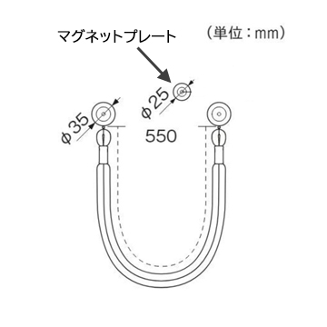 フサカケがいらない【マグネット タッセルＢ】４カラー（２個セット）