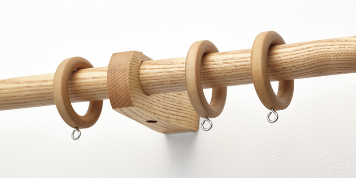 木製カーテンレール【ノルディ25】Nダブル の取付方法