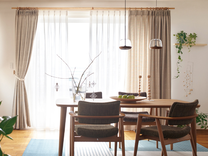 木製カーテンレール【ノルディ25】Nダブル の取付方法