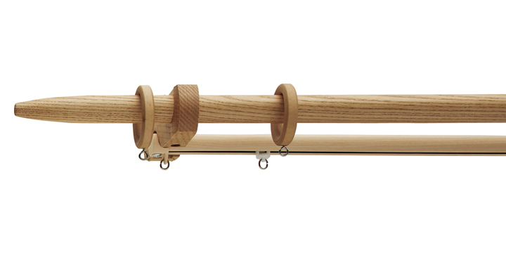 木製カーテンレール【ノルディ25】Nダブル