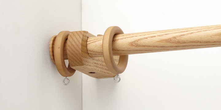 木製カーテンレール【ノルディ25】Nダブル の取付方法