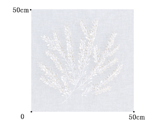【北欧モダン】植物の実の刺繍のレースカーテン＆シェード【RX-8001】シャンパンゴールド＆ホワイト