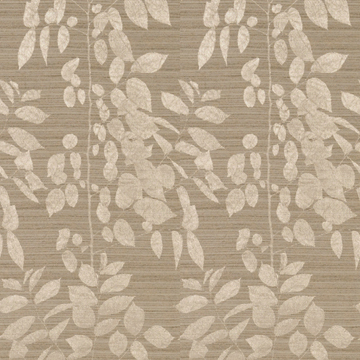 【ナチュラル ビンテージ】サクラの葉のシワ加工の遮光カーテン【RX-8201】ブラウン