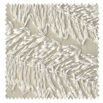 【フレンチシック】植物の葉の刺繍レースカーテン【RZ-5036】ベージュ