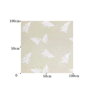 【フレンチシック】植物の葉の刺繍レースカーテン【RZ-5036】ベージュ