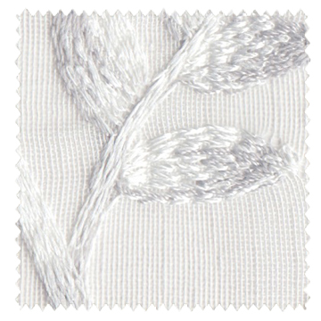 【フレンチシック】いろいろな草花の刺繍レースカーテン【RZ-5046】ホワイト