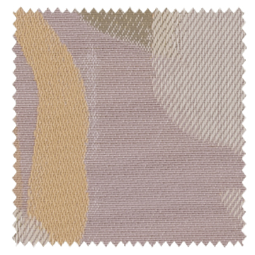 【北欧モダン】ツバキのジャガード織のドレープカーテン【SC-1148】パープル＆オレンジ