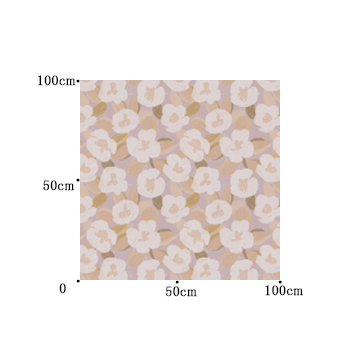 【北欧モダン】ツバキのジャガード織のドレープカーテン【SC-1148】パープル＆オレンジ