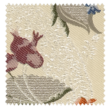 【アンティークラシック】シノワズリ調のクラシック柄のジャガード織のドレープカーテン【SC-1215】アイボリー