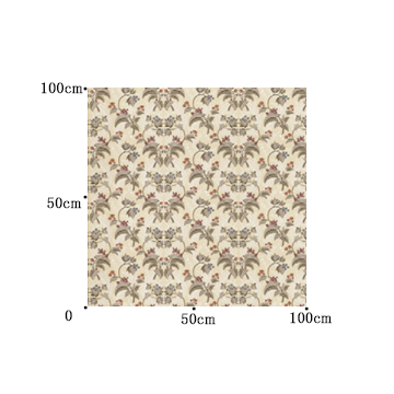 【アンティークラシック】シノワズリ調のクラシック柄のジャガード織のドレープカーテン【SC-1215】アイボリー