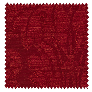 【クラシックモダン】ラグジュアリーな起毛のダマスク柄のドレープカーテン【SC-1291】ダークレッド