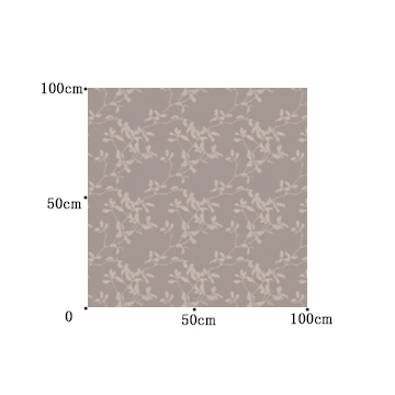 【和モダン】枝葉のシルエット柄の遮光カーテン【SC-1542】グレージュ